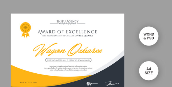 Шаблон сертификата на тему графика