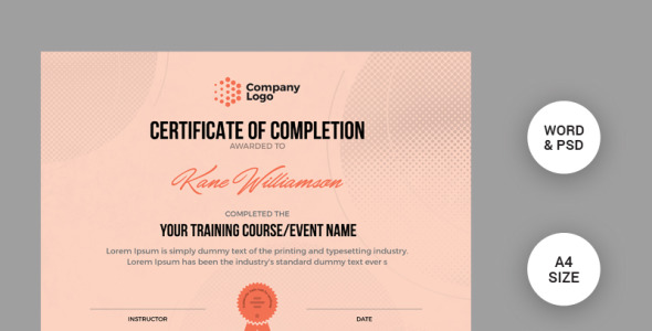 Шаблон сертификата на тему графика