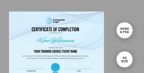 Шаблон сертификата на тему графика