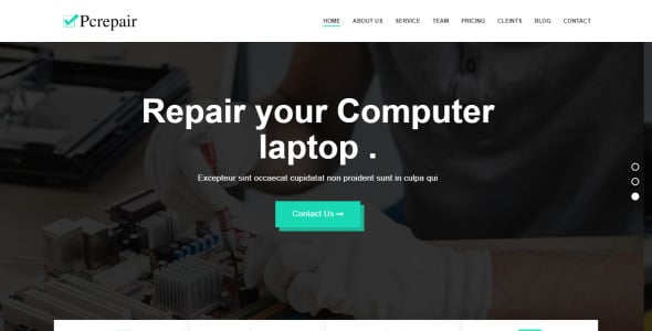 шаблон целевой страницы bootstrap для ремонта компьютера