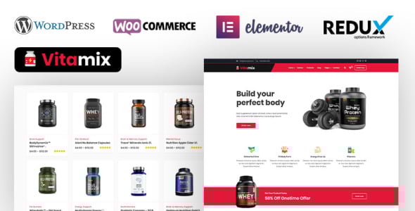 sports &amp; fitness nutrition and supplements store woocommerce theme
