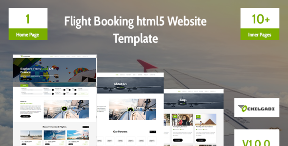 шаблон сайта html5 для бронирования авиабилетов