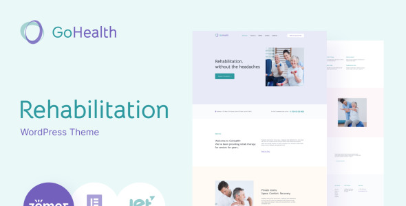 Rehabilitation Website Template WordPress Theme
