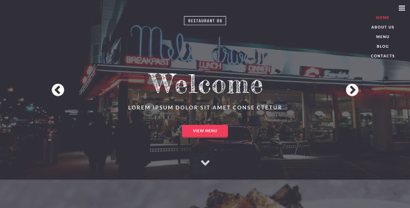 PSD шаблон на тему кафе