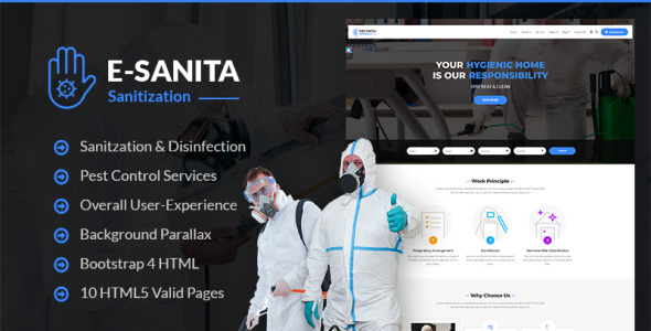 санитария и борьба с вредителями html шаблон веб-сайта