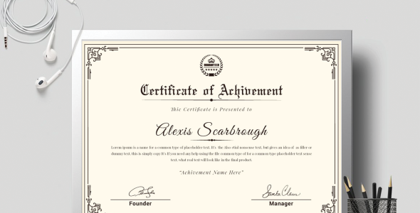 Шаблон сертификата на тему графика