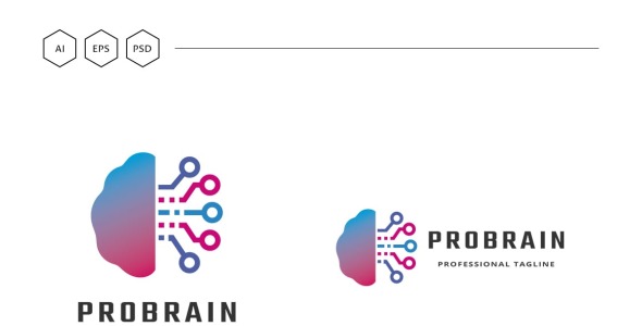 Шаблон логотипа на тему графика