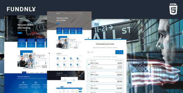 шаблон веб-сайта кредитной компании и финансового консультанта