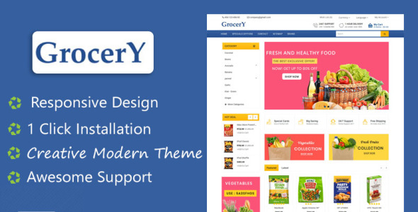 продуктовая органическая ферма и еда отзывчивая тема шаблон opencart