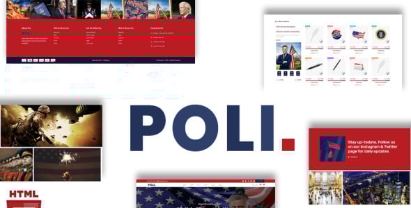 Poli Election Campaign &amp; Donation Portal HTML5 Website Template