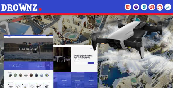 Drone Shop and Ariel Photography HTML5 Website Template