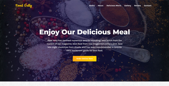 еда и ресторан html шаблон целевой страницы
