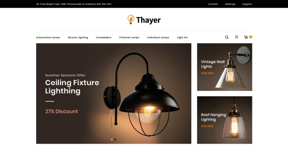 тема магазина освещения и домашнего декора prestashop