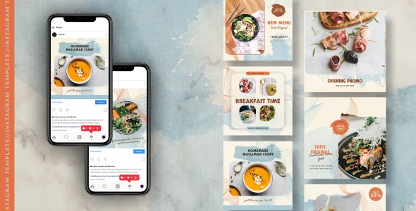Шаблон для соцсетей на тему графика