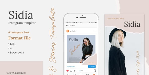 Шаблон для соцсетей на тему графика