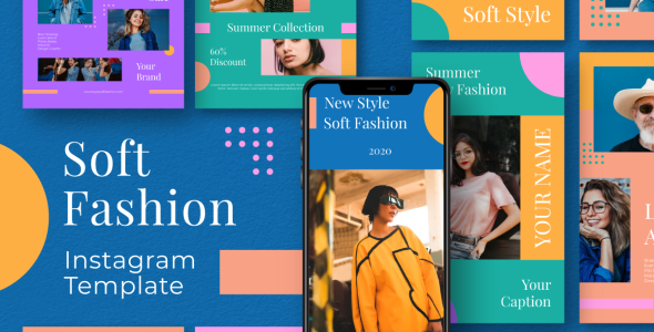 Шаблон для соцсетей на тему графика