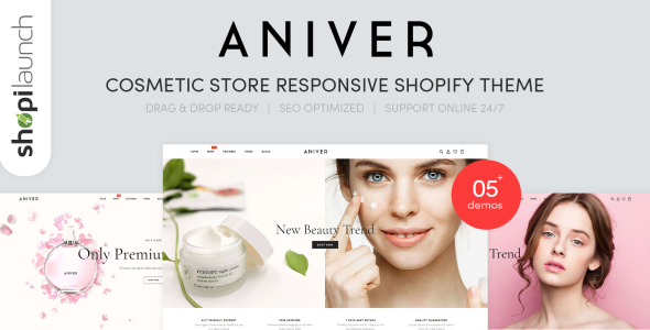 косметический магазин отзывчивая тема shopify