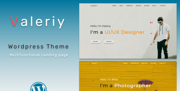многофункциональная персональная целевая страница wordpress тема