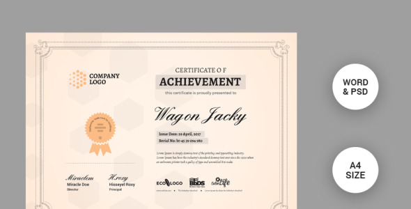 Шаблон сертификата на тему графика