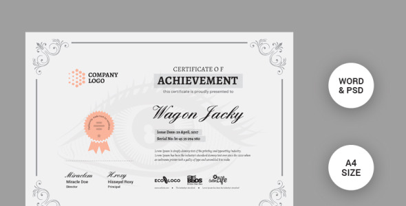 Шаблон сертификата на тему графика