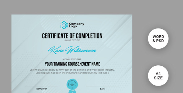 Шаблон сертификата на тему графика