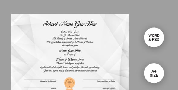 Шаблон сертификата на тему графика