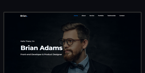 Creative Personal Portfolio Landing Page Template