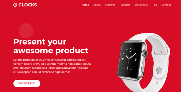 Clocks Landing Page Template