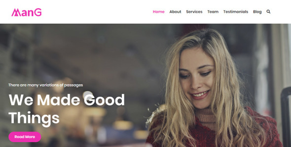 шаблон целевой страницы creative &amp; agency