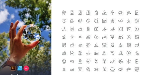 Набор иконок на тему графика