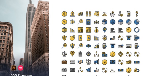 Набор иконок на тему графика