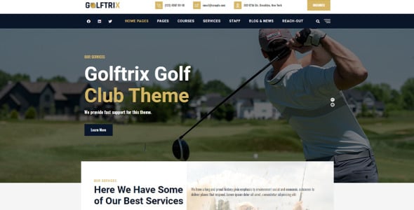 тема wordpress для гольф-клуба