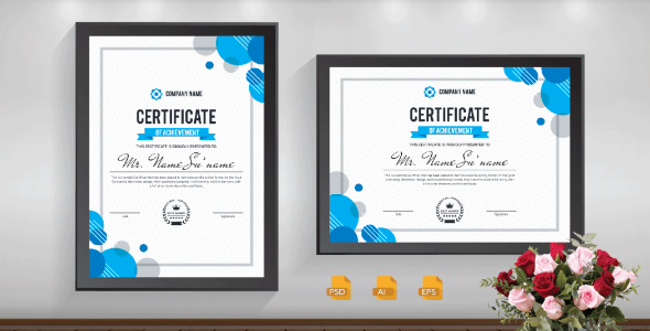 Шаблон сертификата на тему графика