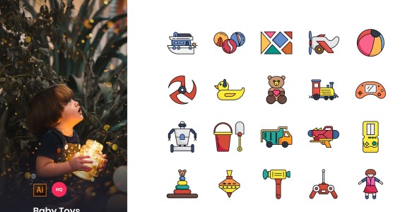 Набор иконок на тему графика