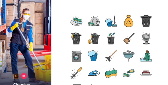 Набор иконок на тему графика