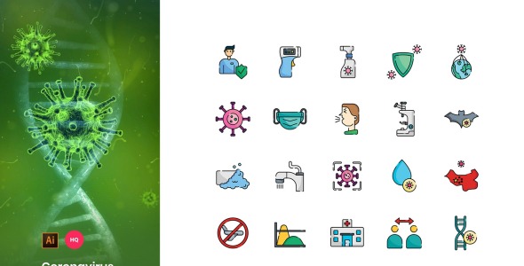 Набор иконок на тему графика