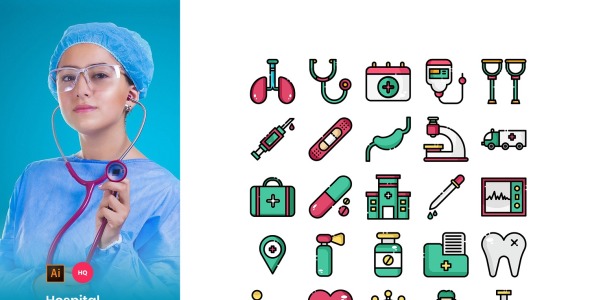 Набор иконок на тему графика