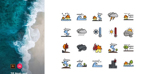 Набор иконок на тему графика