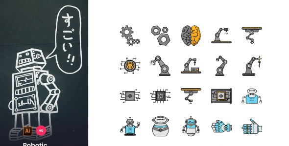 Набор иконок на тему графика