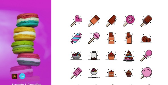 Набор иконок на тему графика