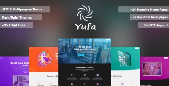yufa – универсальный html bootstrap чистый адаптивный шаблон веб-сайта