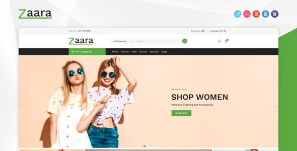 шаблон модного магазина opencart