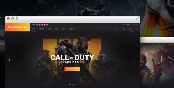 тема игрового магазина shopify