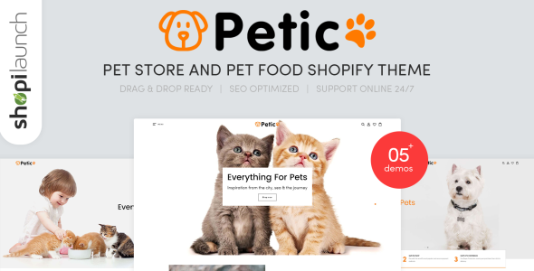 зоомагазин и корм для домашних животных отзывчивая тема shopify