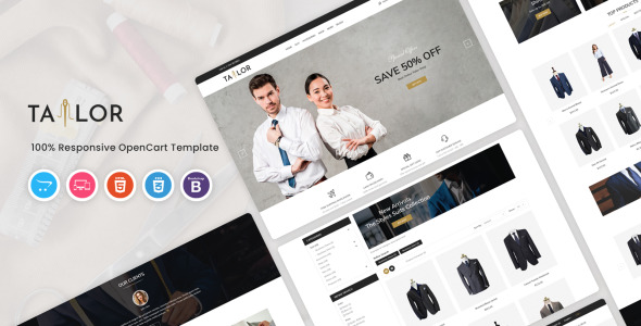 портной шаблон opencart