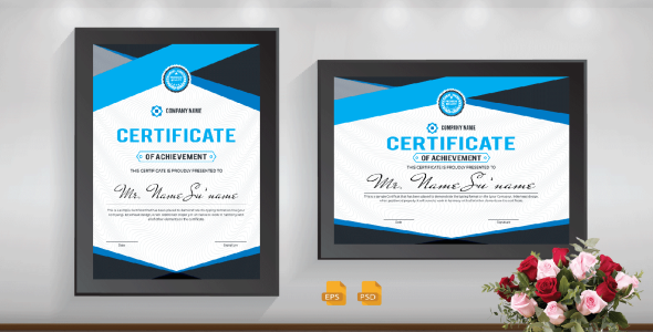 Шаблон сертификата на тему графика