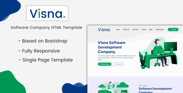 Software Company Landing Page Template