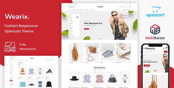 универсальный модный шаблон opencart