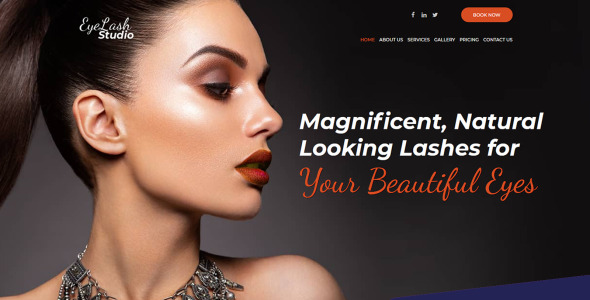 Eyelash Extension Moto CMS 3 Template