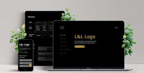 шаблон целевой страницы логотипа l&amp;l